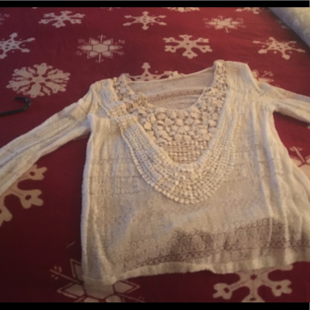 Lace top to wear over cami